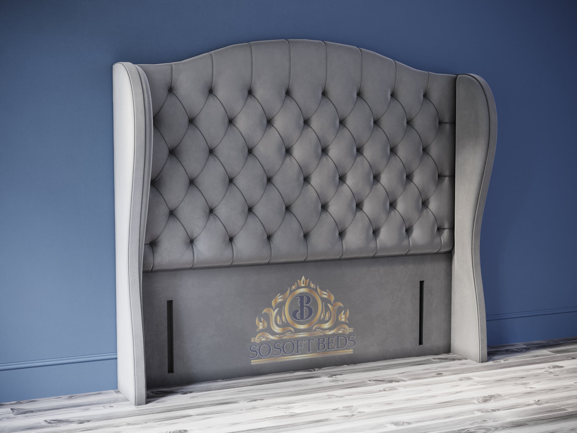 Majestic Chesterfield Wingback | Upholstered Ottoman | All Sizes ...
