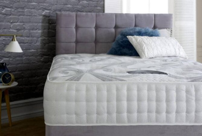 Divan Base Crush Velvet Fabrics With Memory Foam Sprung Mattress - Ottoman Beds 
