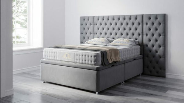 Ottoman Storage Bed Tall Wide Chesterfield Headboard - Ottoman Beds 