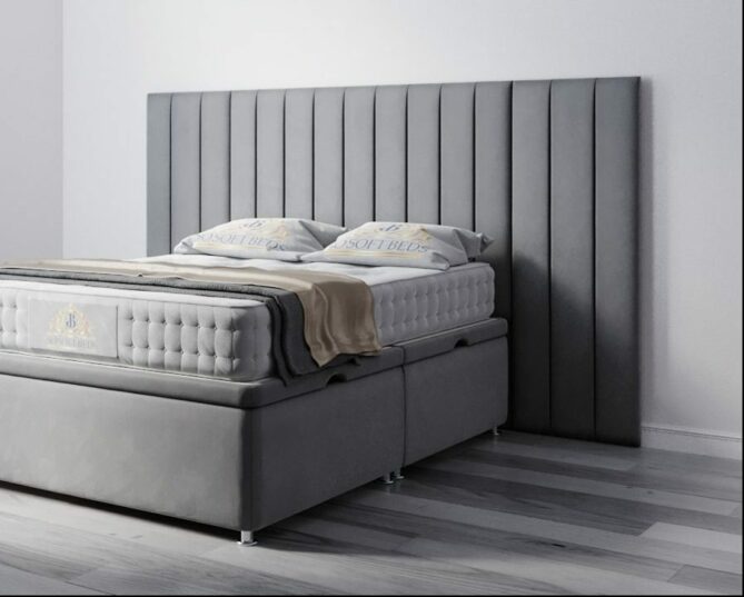 Ottoman Divan Storage Bed Elegant Wide Headboard Design