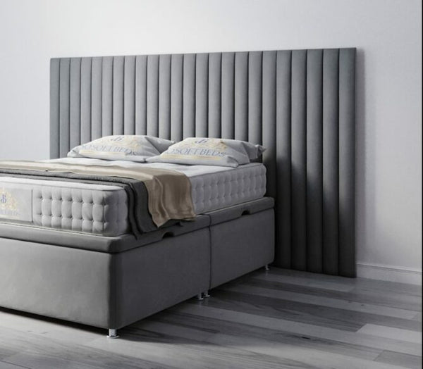 Soneros Wide Headboard Ottoman Bed Panel Headboard