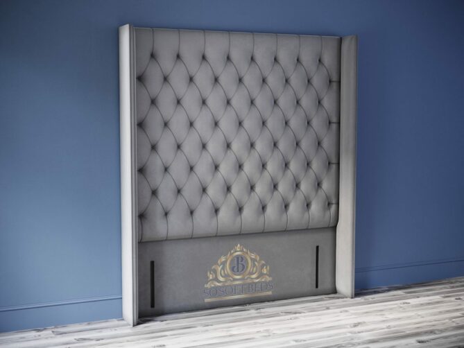 Queen Anne With Tall Floor Standing Wingback Headboard