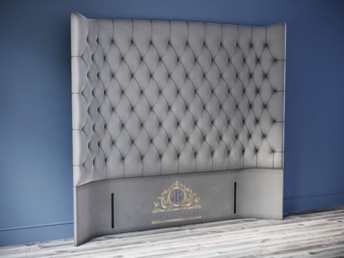 Tall Vegas Wingback Bed 60" or 54" Tall Chesterfield with optional Mattress