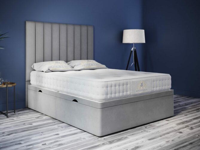 Ottoman Divan Storage Bed Elegant Wide Headboard Design