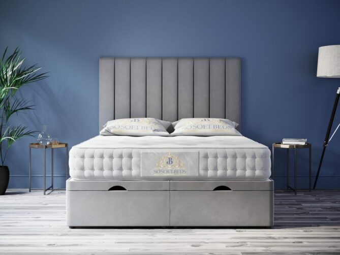 Ottoman Divan Storage Bed Elegant Wide Headboard Design