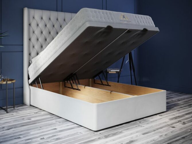 End Opening Ottoman Bed Optional Mattress