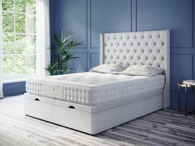 End Opening Ottoman Bed Optional Mattress