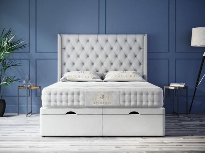 End Opening Ottoman Bed Optional Mattress