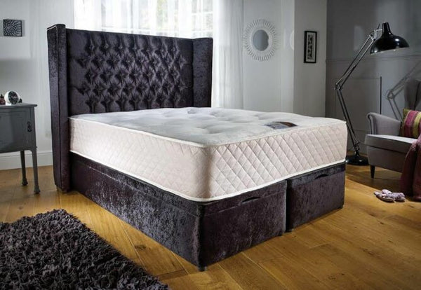 End Opening Ottoman Queen Anne Bed-Frame - Ottoman Beds 