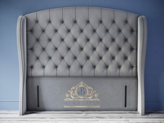 Safina Wingback Chesterfield Ottoman Bed Chesterfield Wingback Headboard With Optional Mattress - Ottoman Beds 