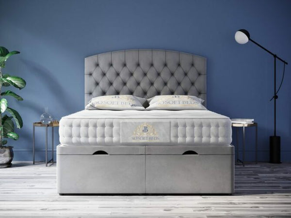 Safina Chesterfield Ottoman Bed Headboard With Optional Mattress