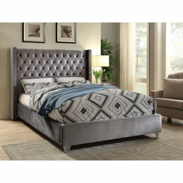 Tall Queen Anne Wingback Headboard 60" or 54" - Ottoman Beds 