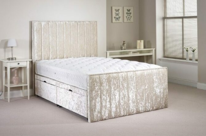 Elegant Ottoman Bed FSB Panel Headboard With Optional Mattress - Ottoman Beds 