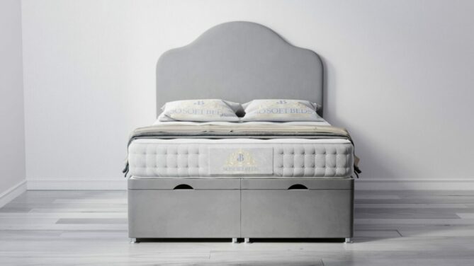 Lewis Plain Ottoman Bed With Optional Mattress - Ottoman Beds 