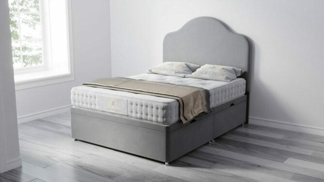 Lewis Plain Ottoman Bed With Optional Mattress - Ottoman Beds 