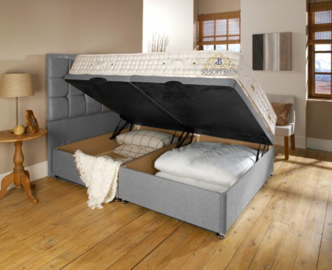 Side Opening Ottoman Bed Optional Mattress - Ottoman Beds 