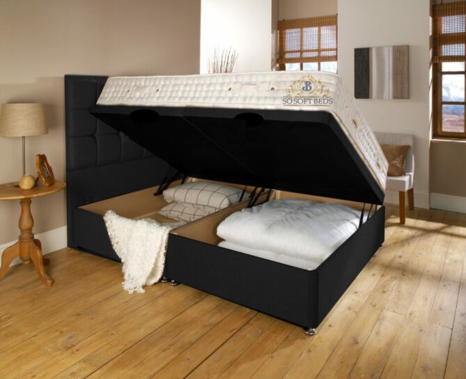 Side Opening Ottoman Bed Optional Mattress - Ottoman Beds 